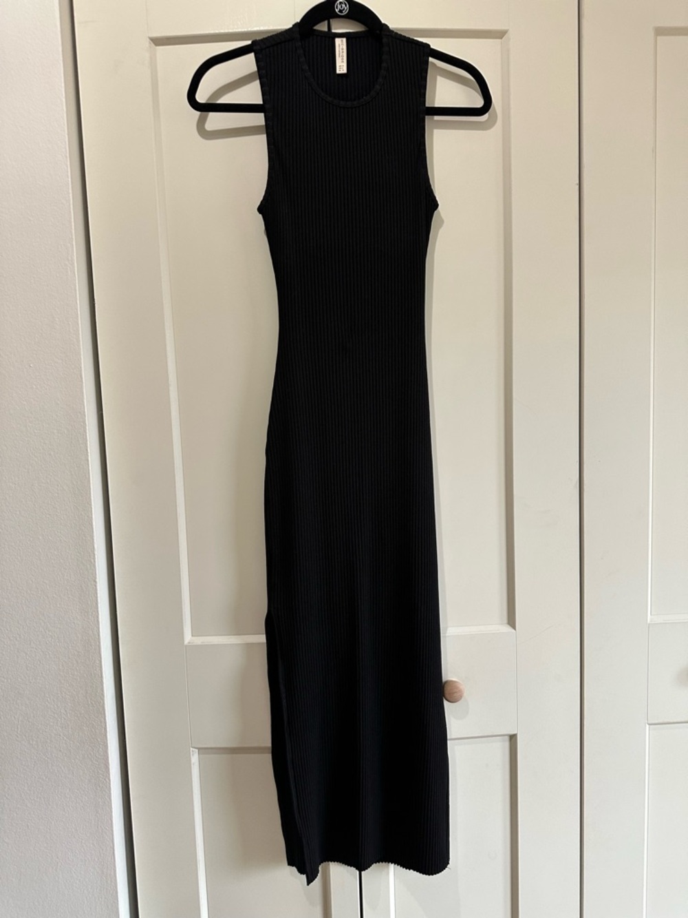 bec + bridge Black Ribbed Sleeveless Maxi Dress